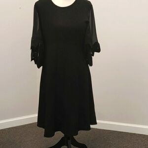 Taylor Solid Black Dress Womens Size 4